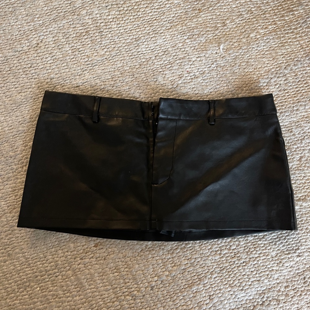 Lioness Rhode leather mini skirt